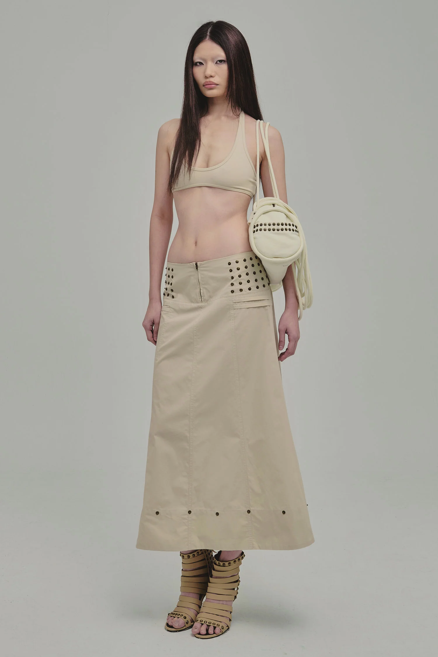 AMMO MAXI SKIRT BEIGE - Image 2