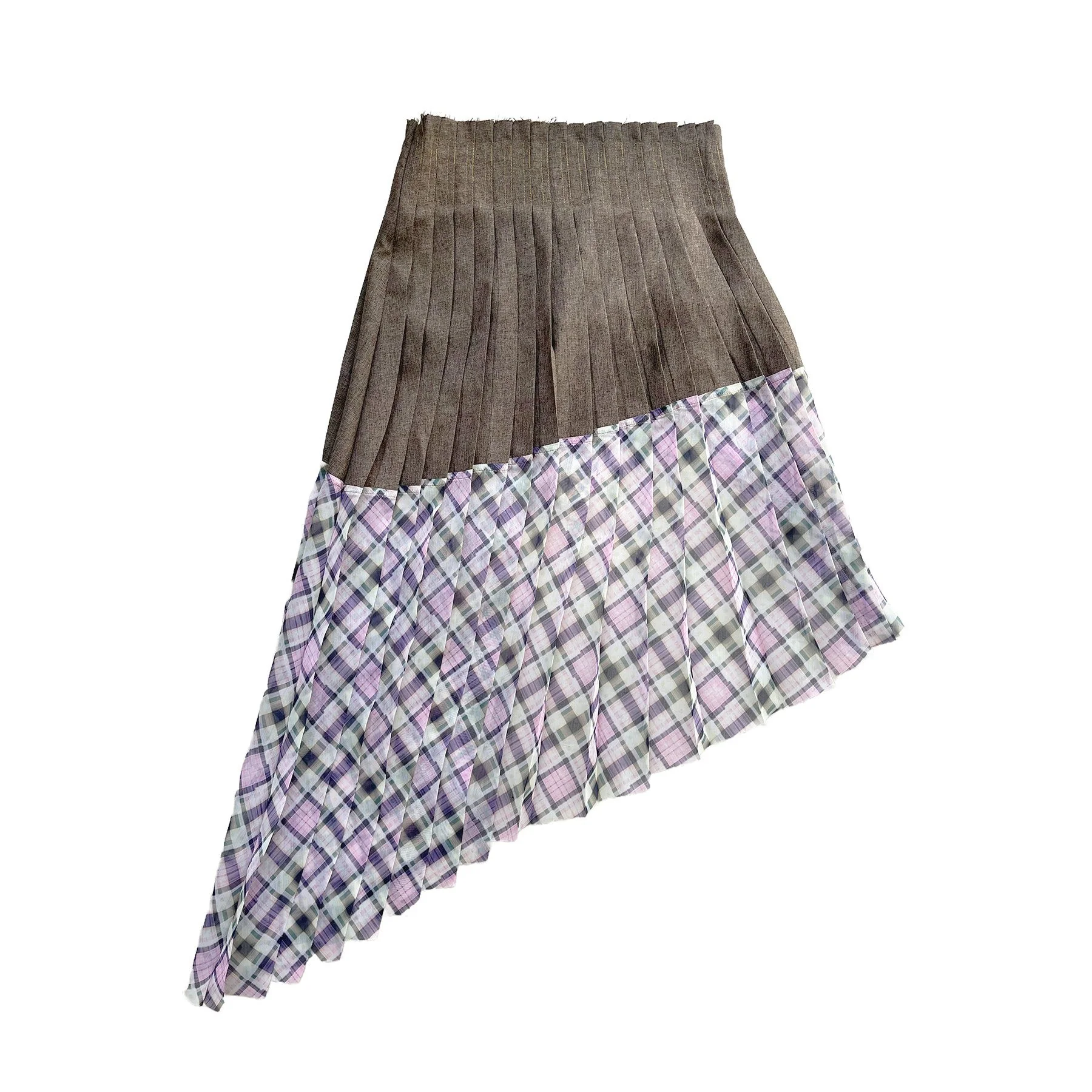 Asymmetrical organza pleated skirt lucid - Image 6