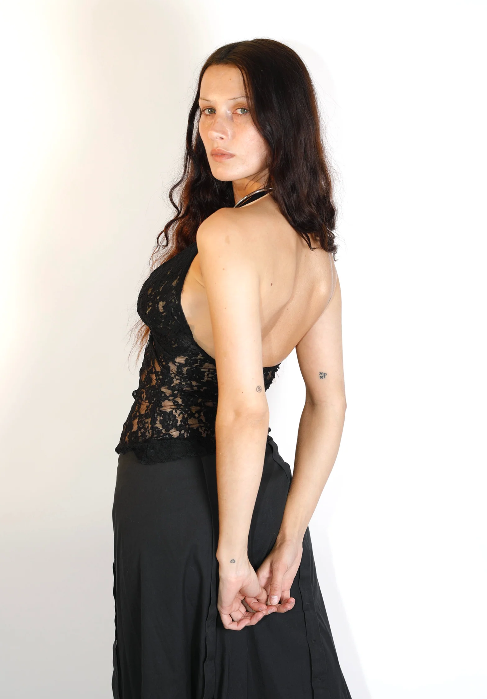 Aurora Halter Top in Midnight Lace - Image 5