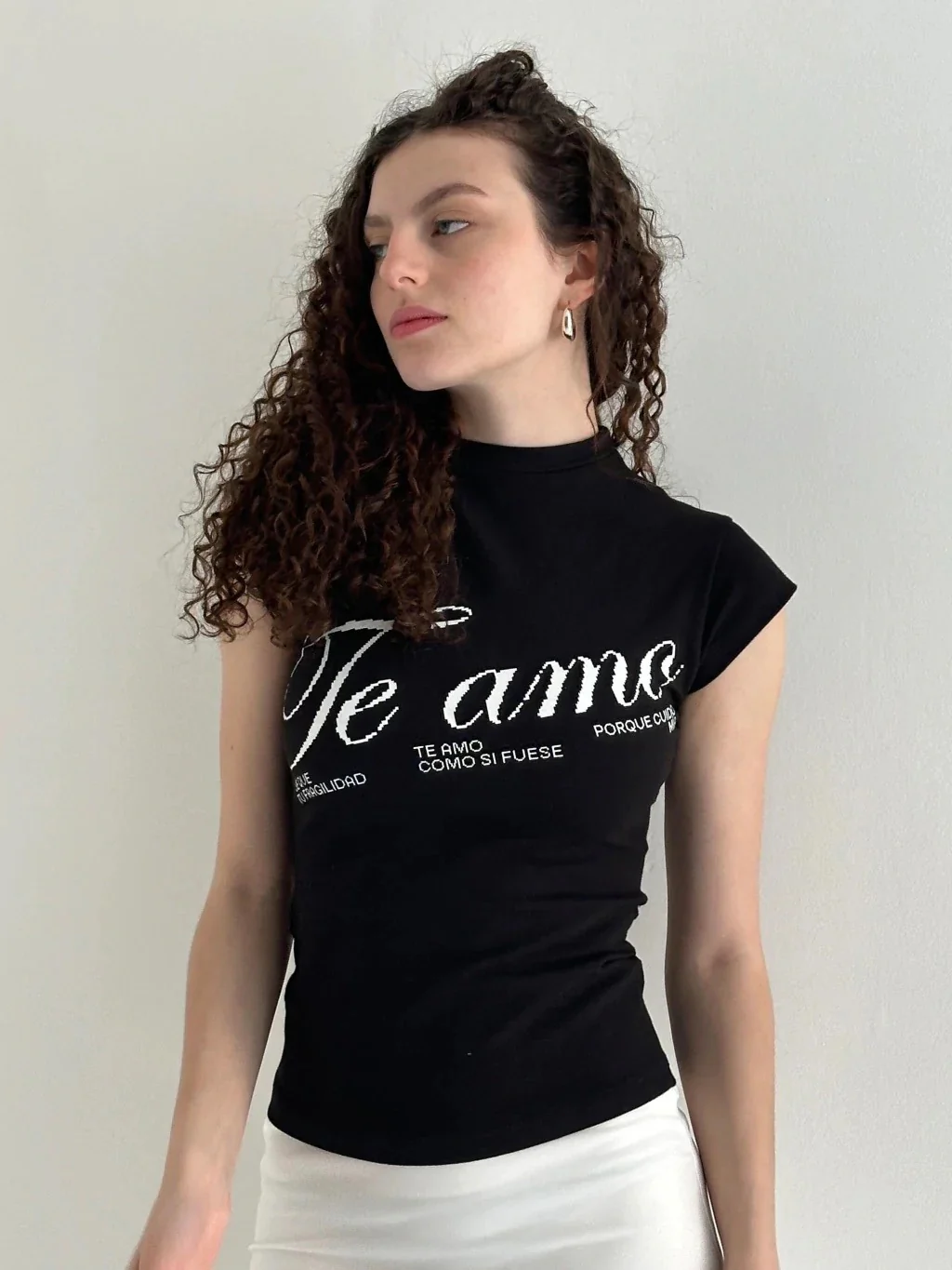 BABY TEE TE AMO - BLACK, WHITE - Image 7