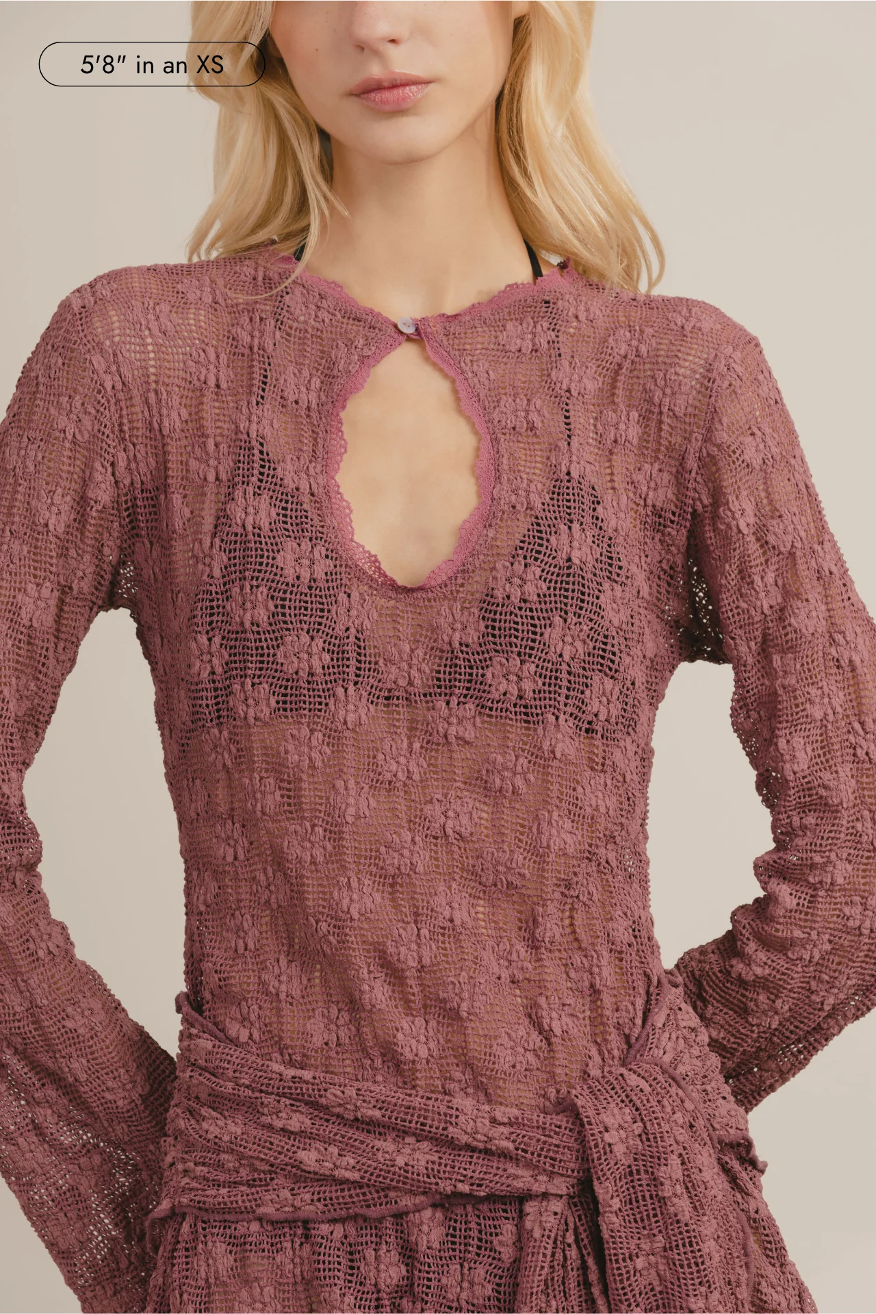 Brisa Keyhole Lace Mini Dress - Image 9