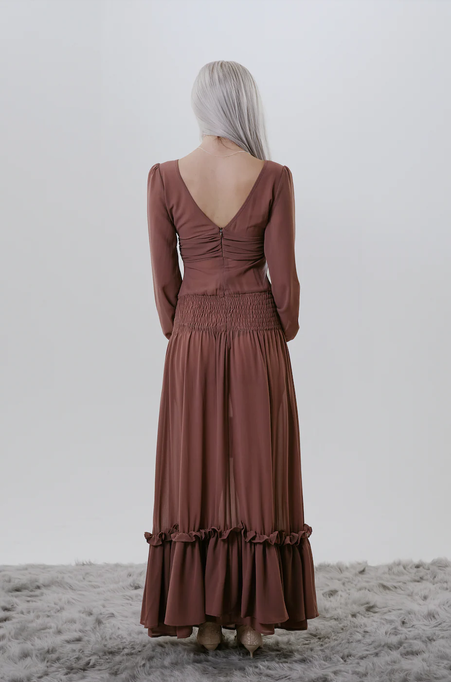 Vault Dress in Mauve - Image 2