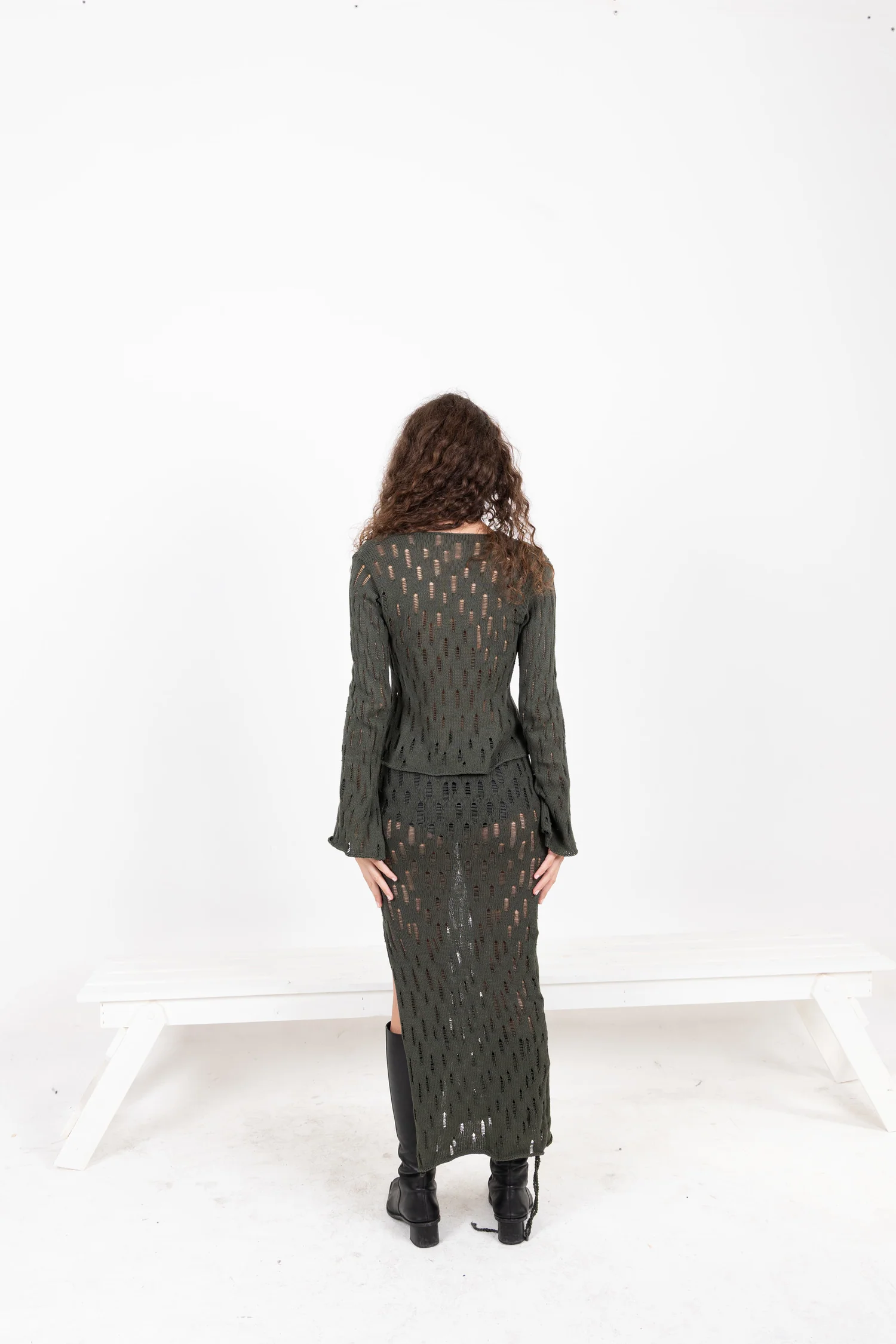 Cruza Long Knit Skirt - Image 7
