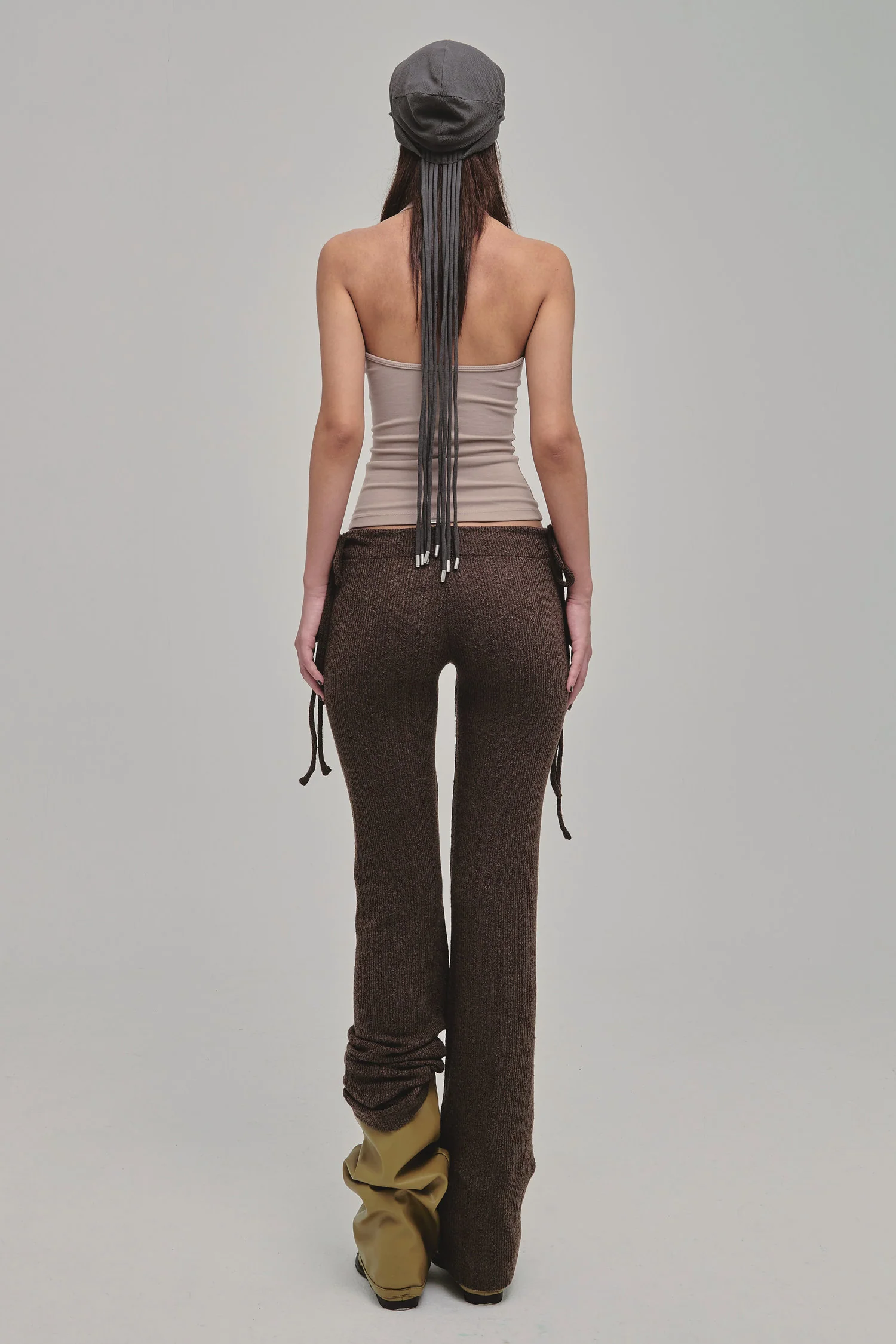 DAZED KNIT PANTS BROWN - Image 3