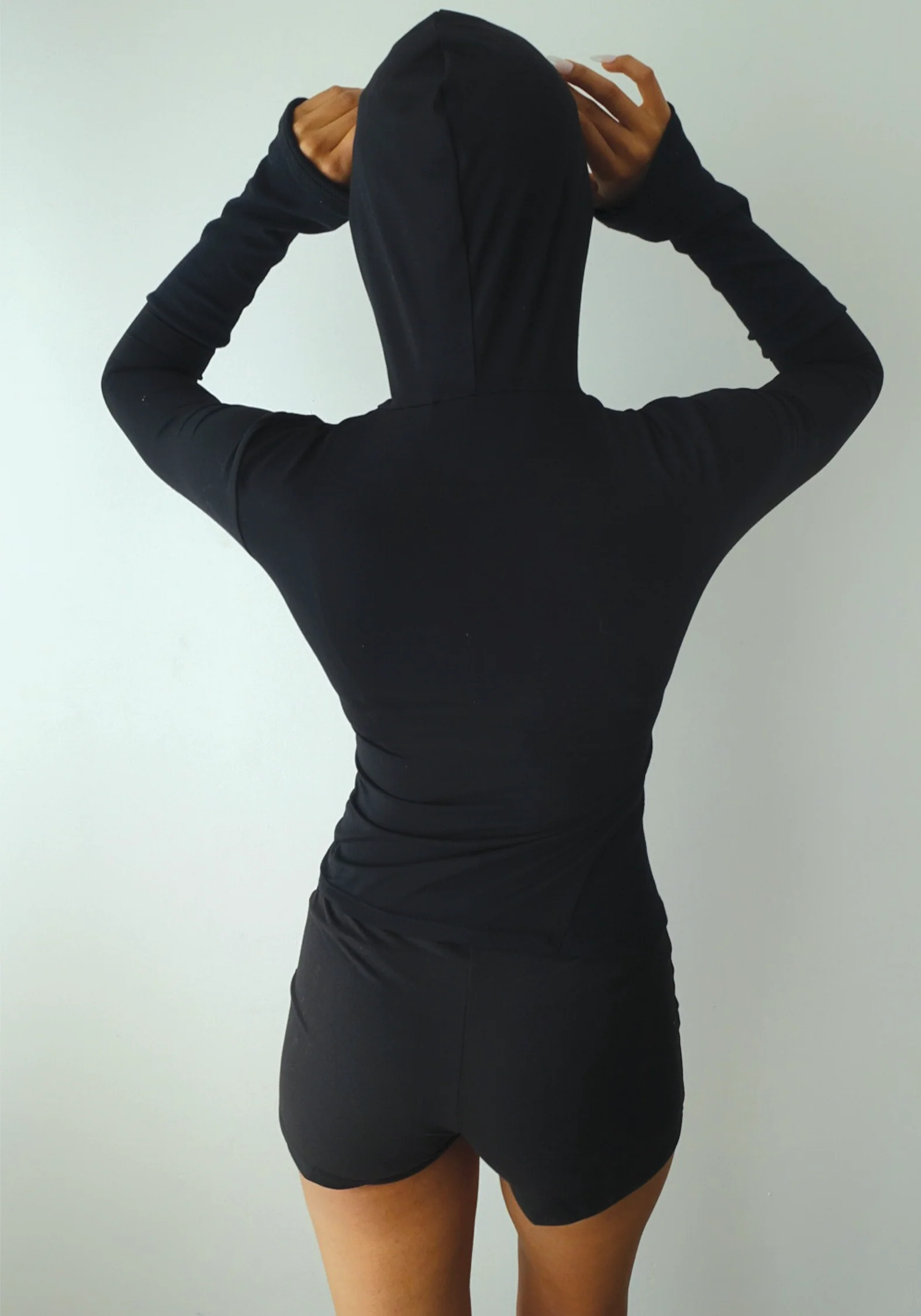 Dominique Long Sleeve Hoodie in Midnight - Image 4