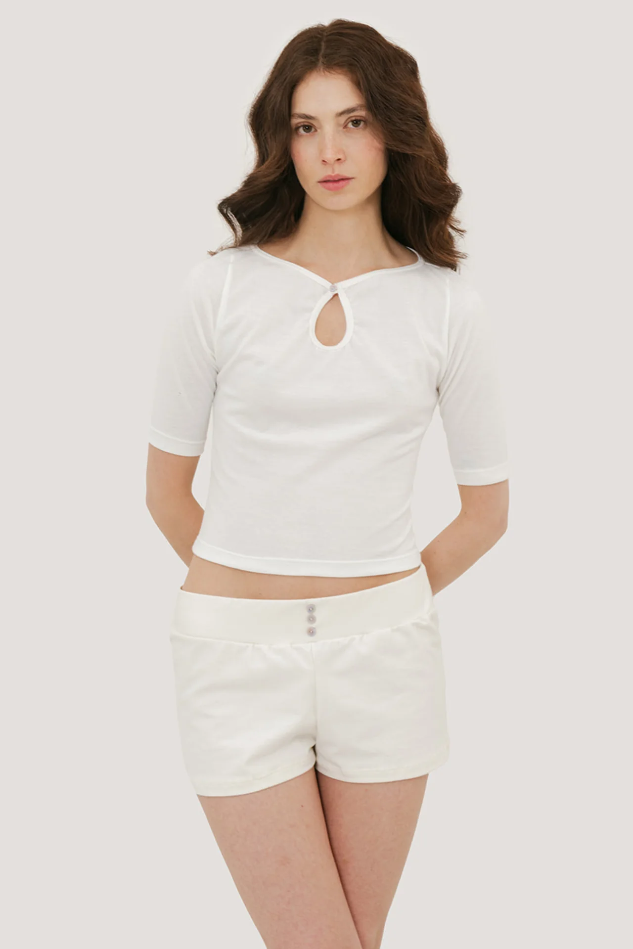 Elena Three Button Mini Short - Image 3