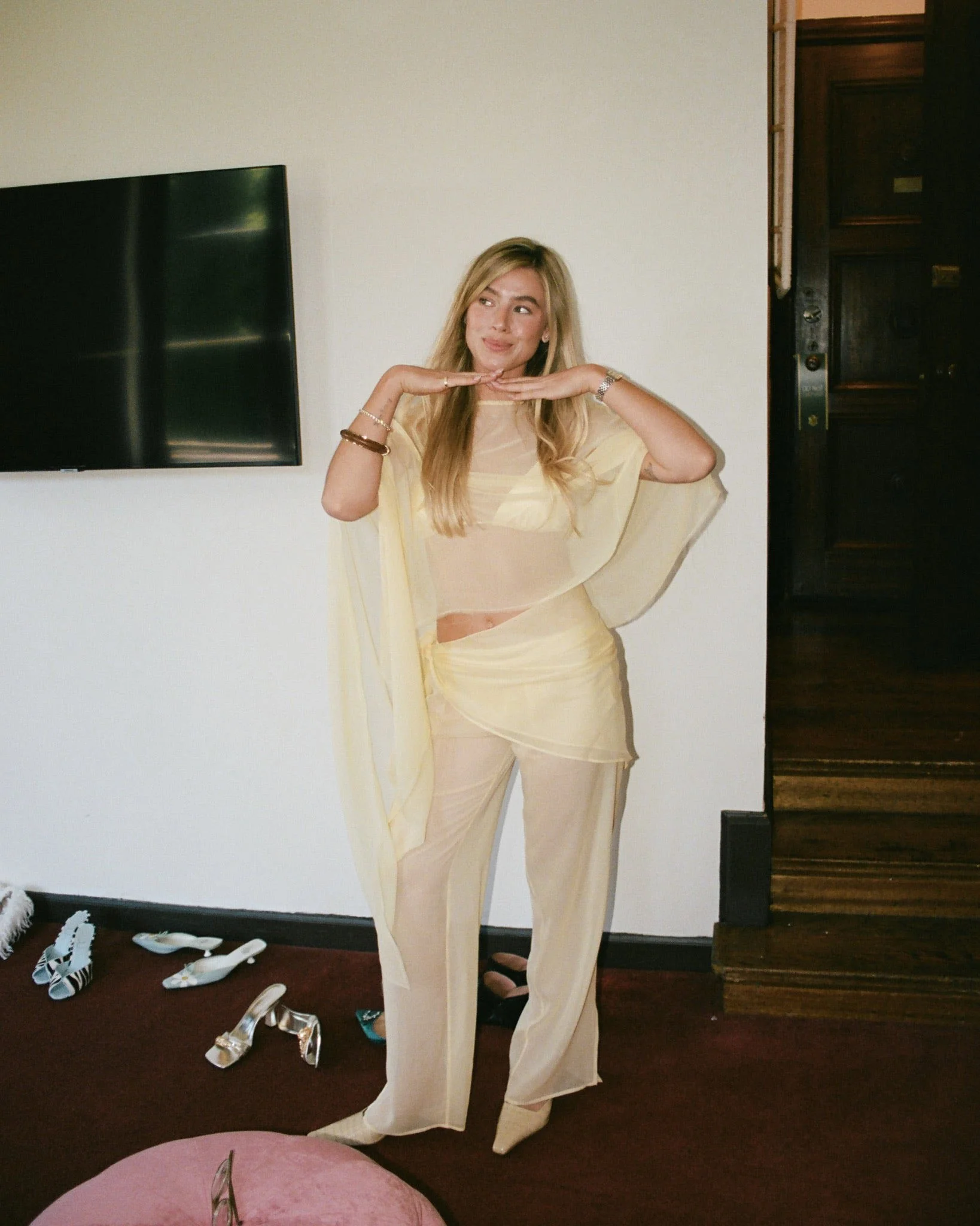 Hadley Poncho in Limoncello - Image 5