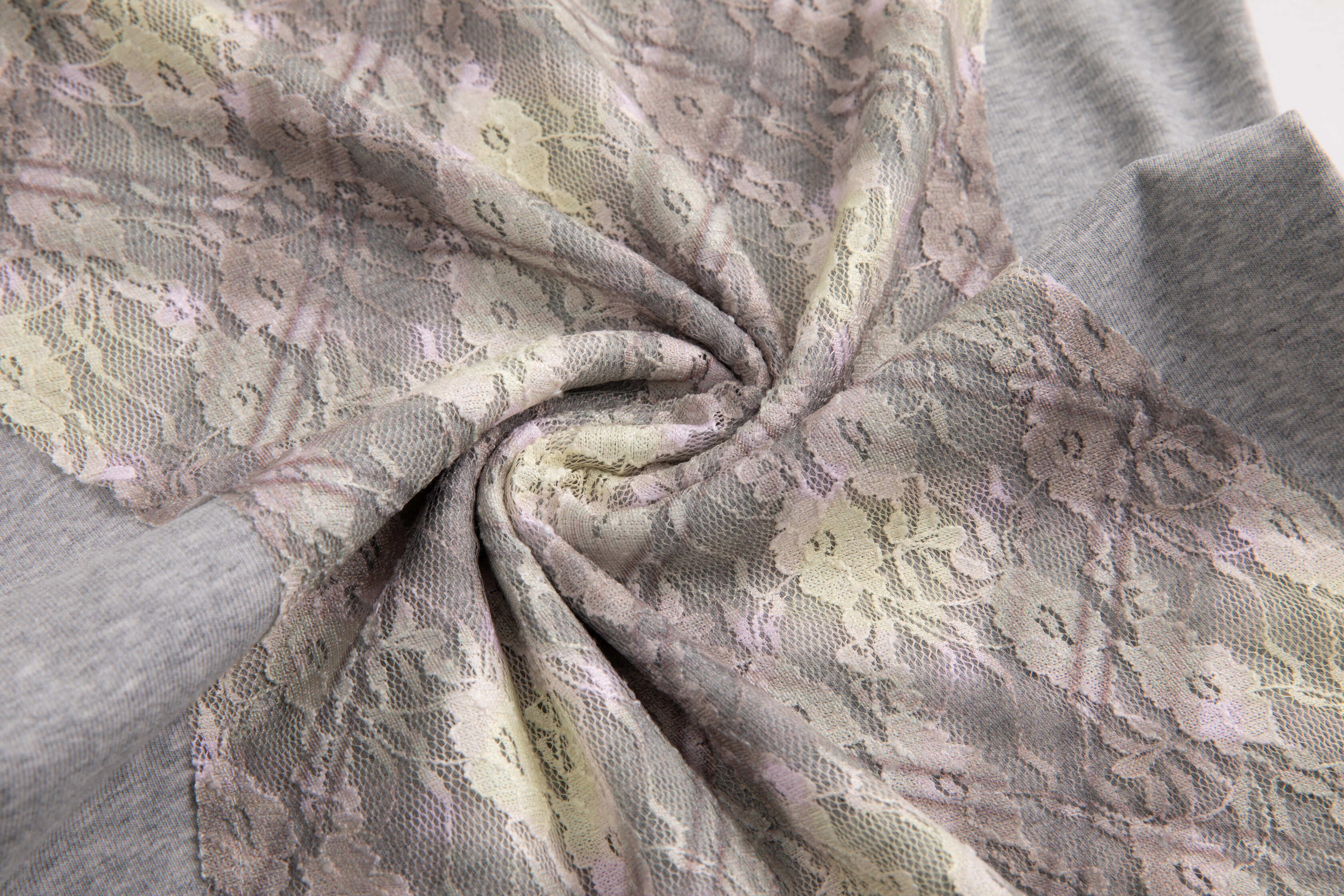 Lace Plaid Patchwork Tee Porcelain Plaid - Image 7