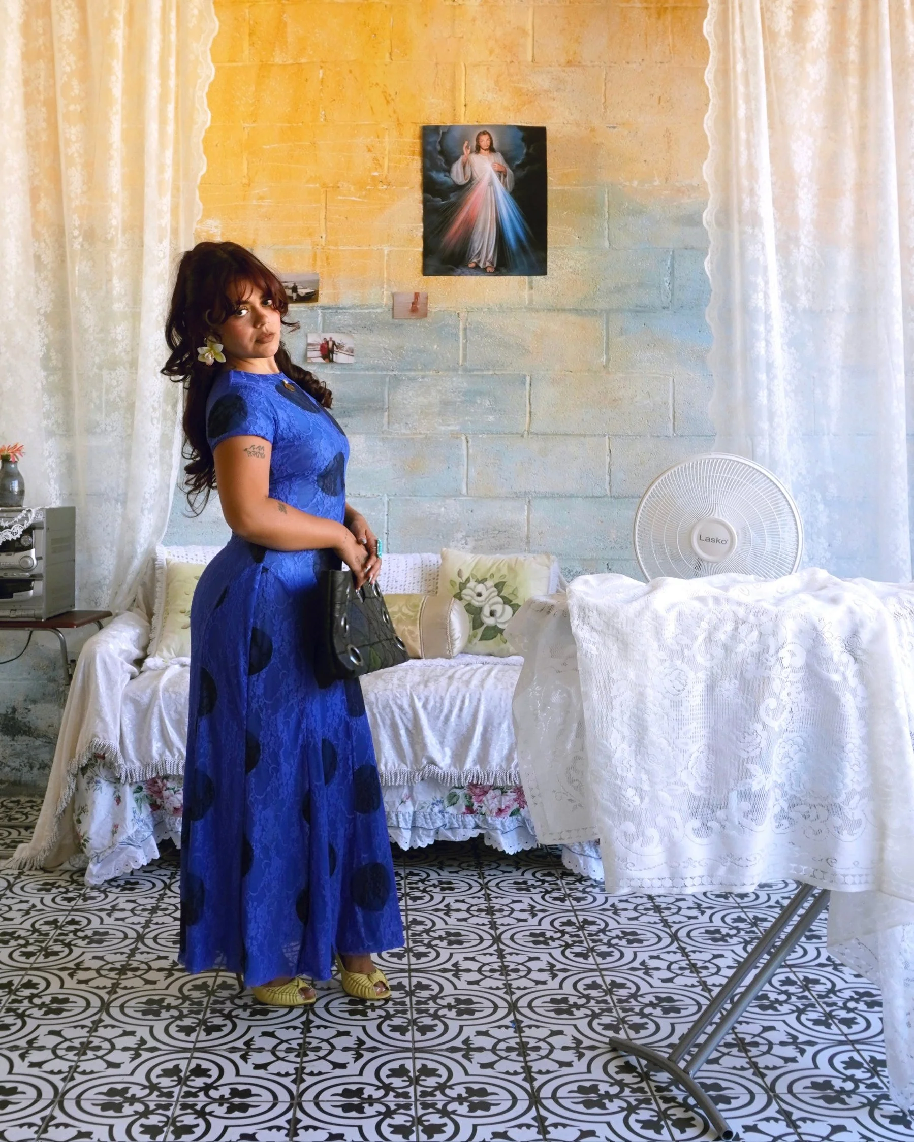 Lindura Dress- Blue Polka - Image 4