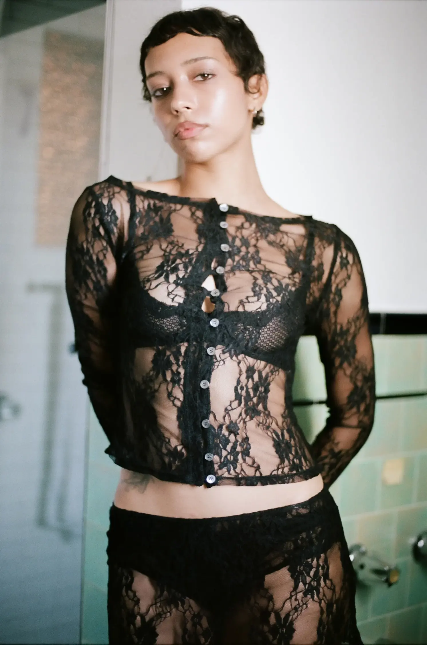 Mars Cardigan in Midnight Lace