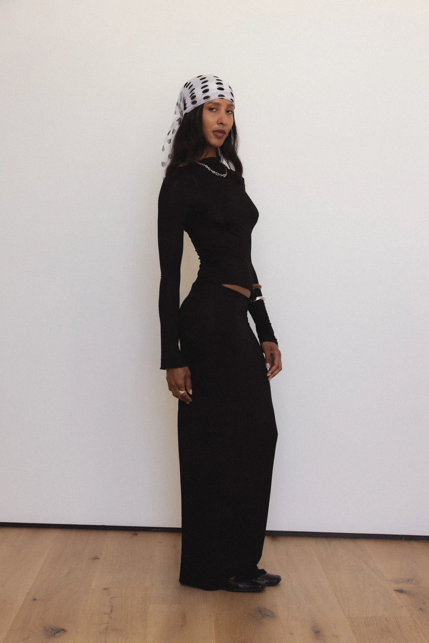 Demeter Long Sleeve Top in Midnight - Image 3