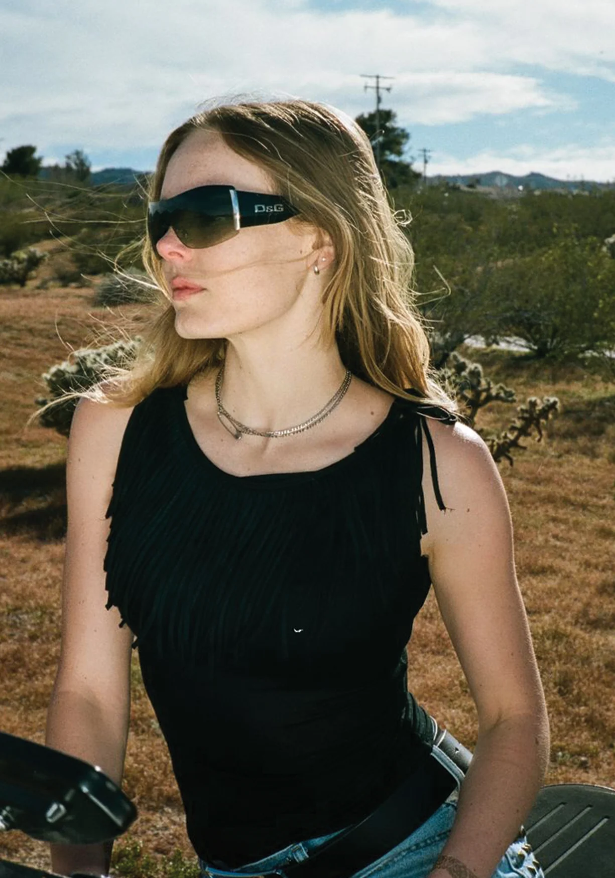 Muse Fringe Tank Top in Midnight - Image 2