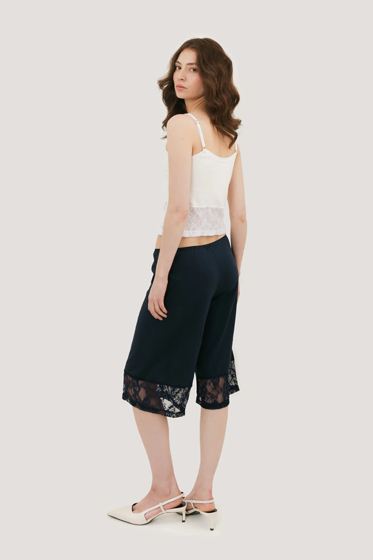 Nina Cotton & Lace Tank Top - Image 3