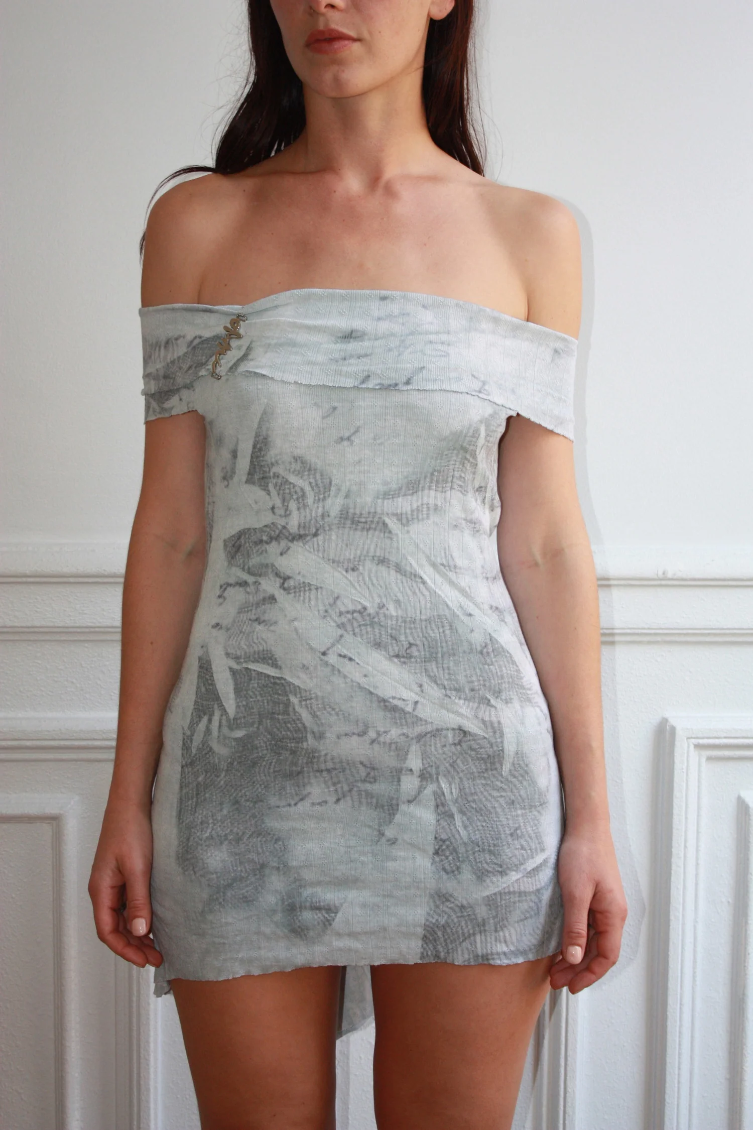 NUDARETE 002 - Asymmetrical cotton dress - Image 5