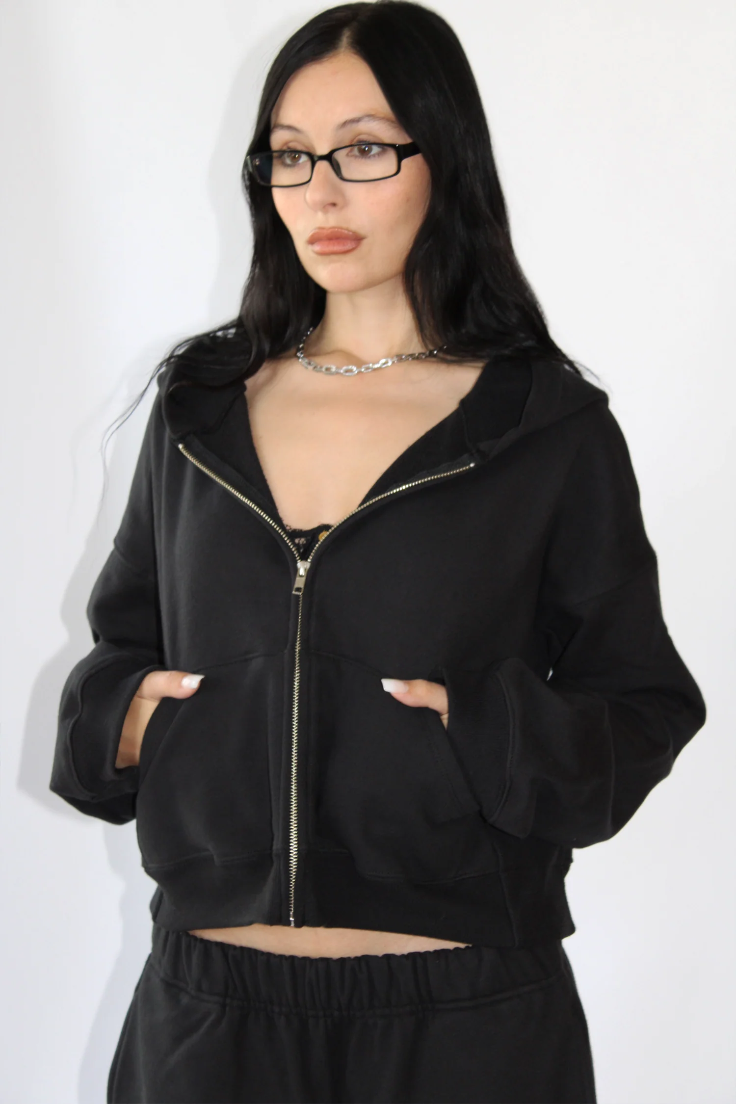 Orion Zip Up Hoodie in Midnight - Image 3