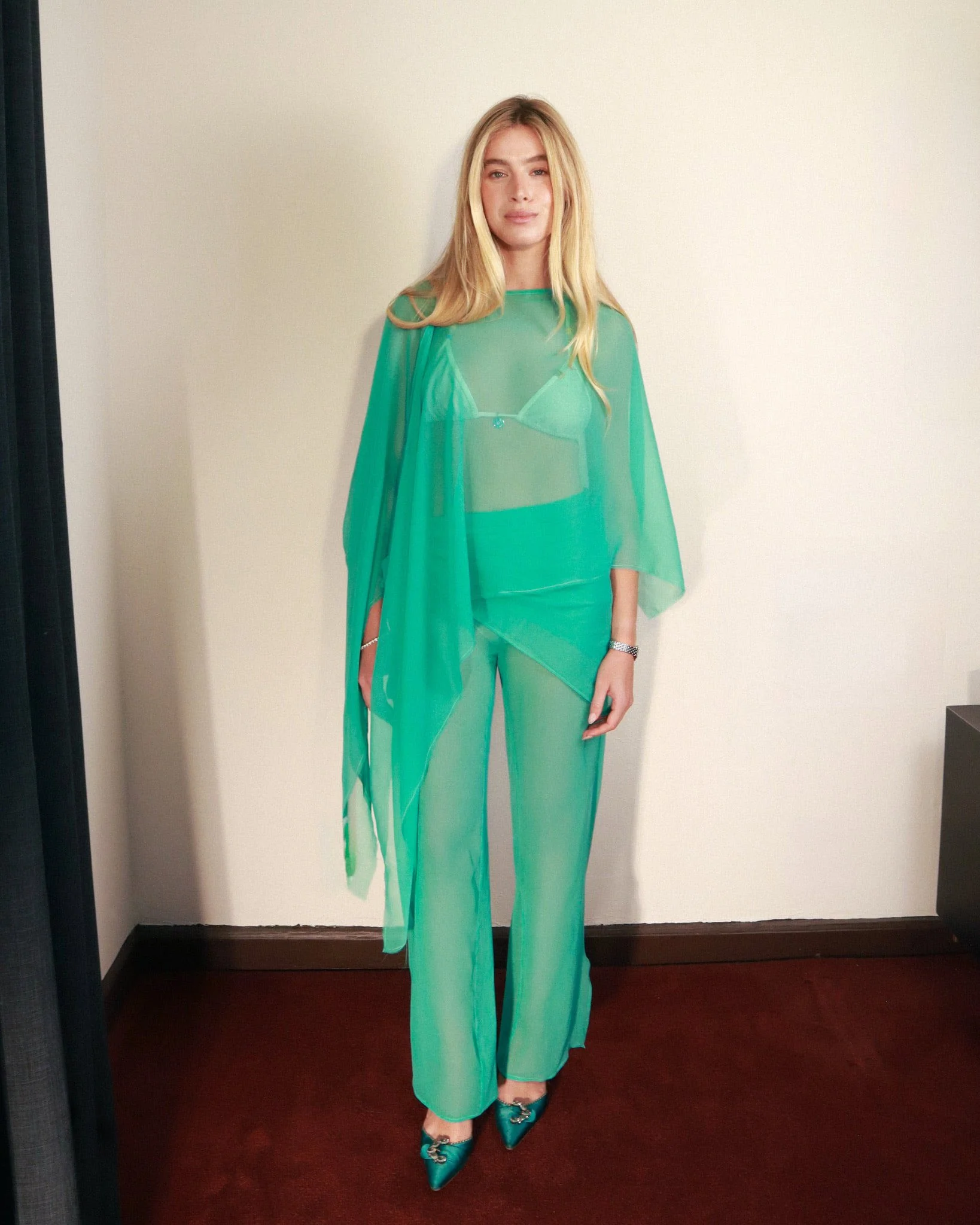 Hadley Poncho in Lagoon - Image 4