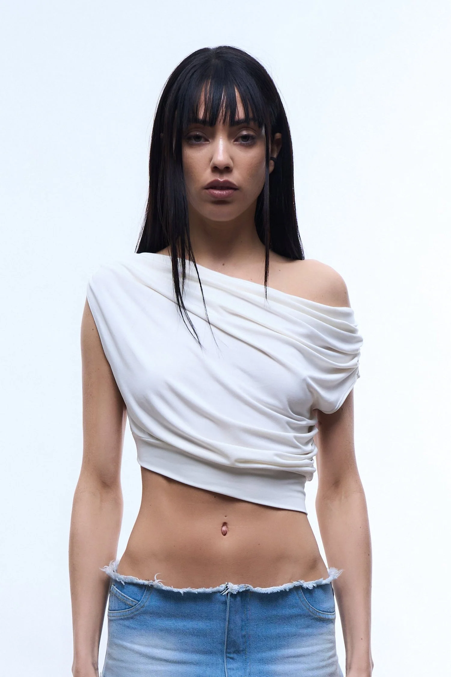 RIPPLE TOP IN WHITE