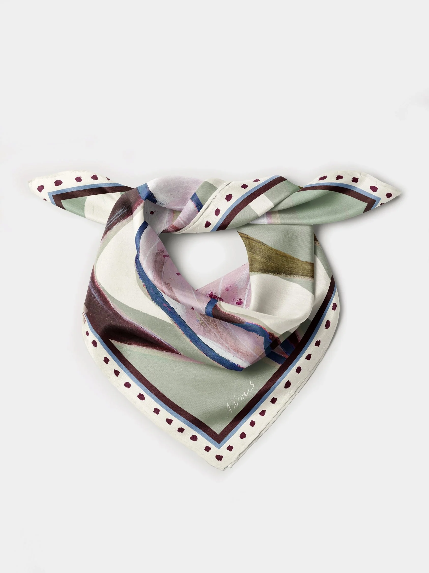 Silk Bandana 'The Botanist’s Gift' in Mint - Image 3