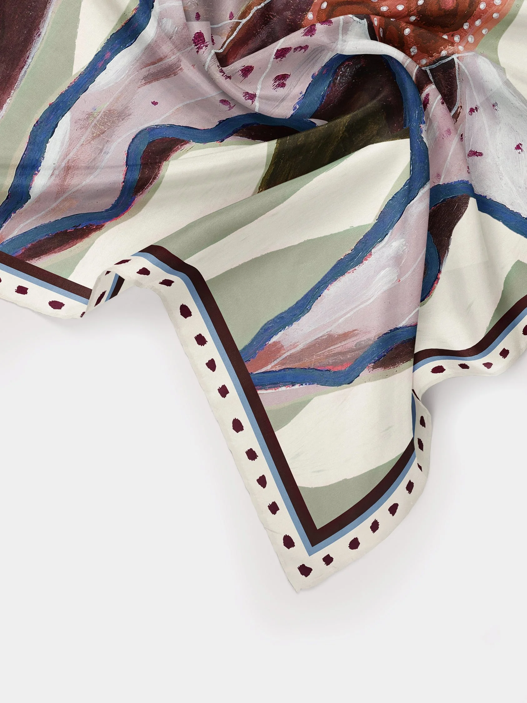 Silk Bandana 'The Botanist’s Gift' in Mint - Image 4