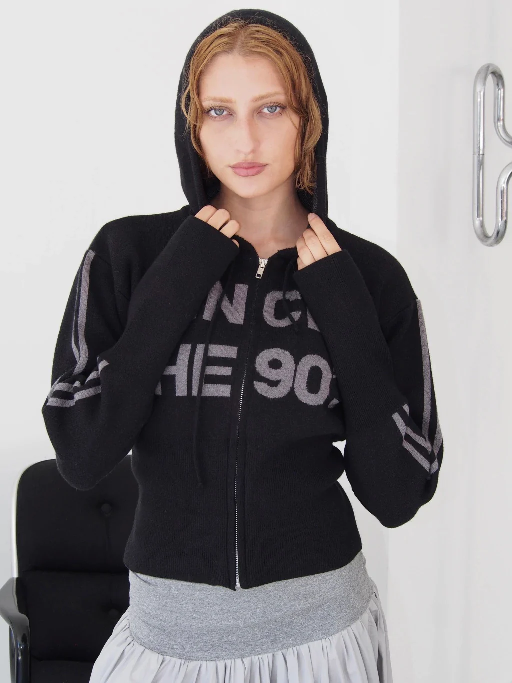 SWEATER SINCE THE 90'S - BLACK WITH GREY LETTERS - Image 6