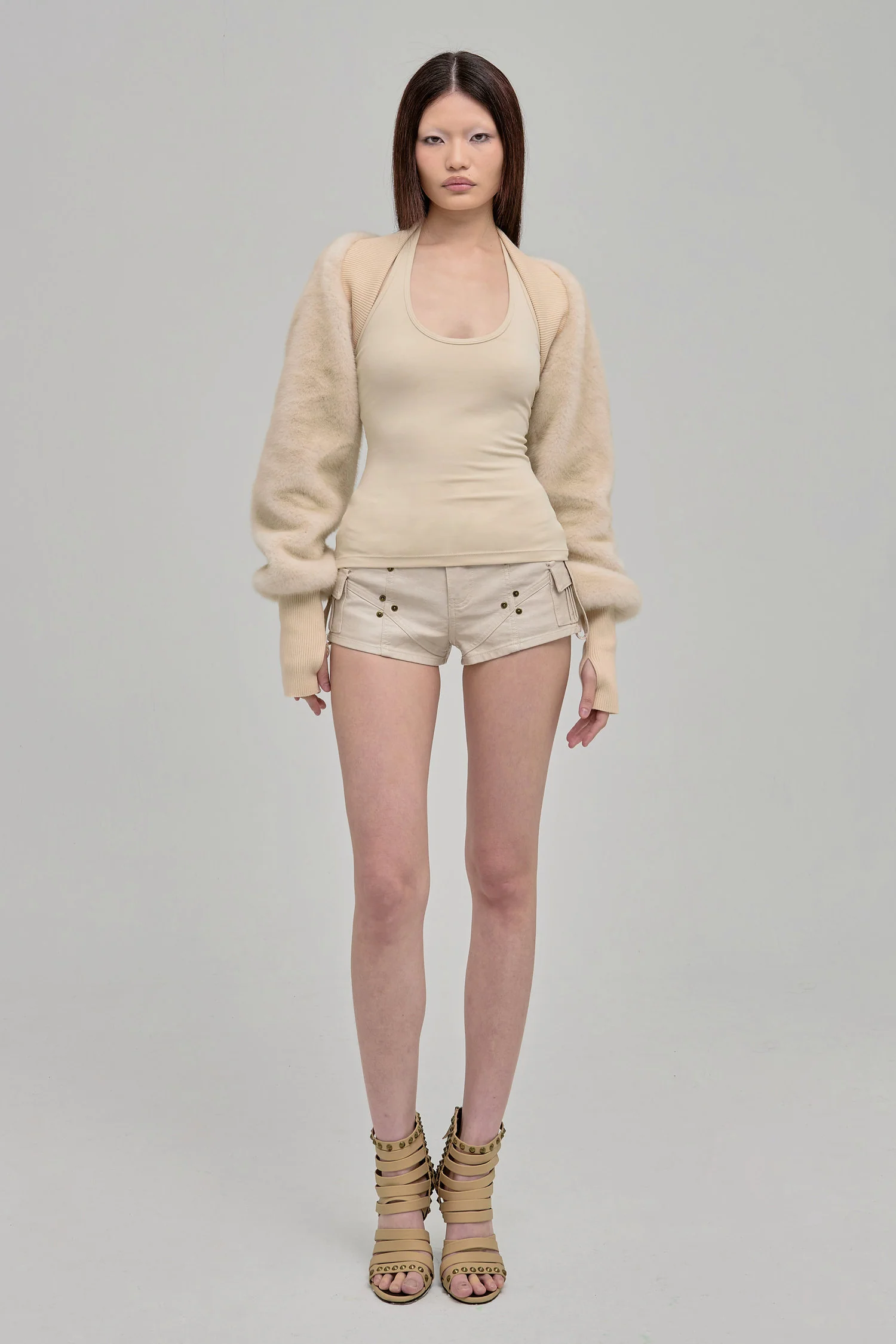 UTILITY SHORTS BEIGE - Image 3